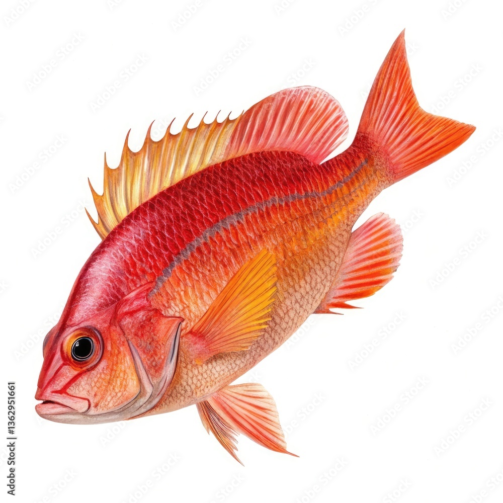 Fototapeta premium goldfish isolated on white background