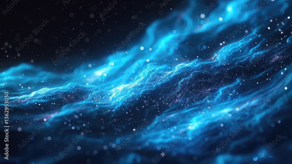 Fototapeta premium Abstract vivid color wave express and emphasize energetic signal. Seamless texture of vividness curve swirling convey sense of harmony and wonderful scene perfect for effect and graphic design. AIG53.