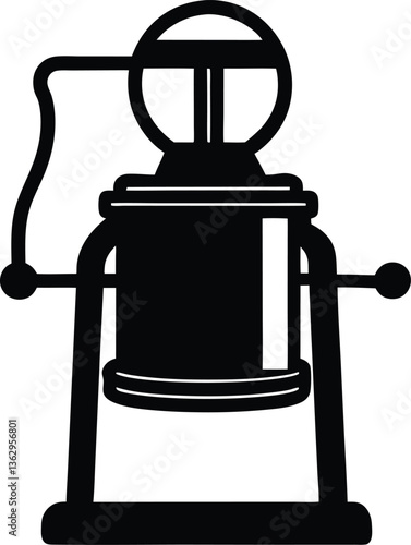 Butter Churn Silhouette Illustration