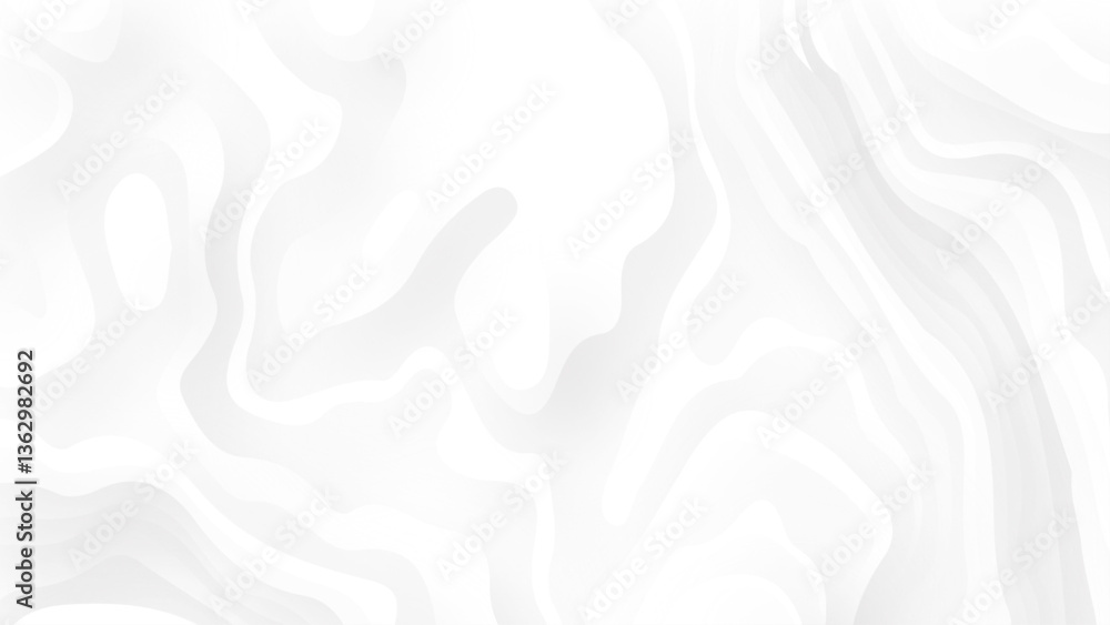 Abstract white paper cut grey shadow background vector illustration.  curved layers and shadow. Paper topography pattern art 3d vector banner.
