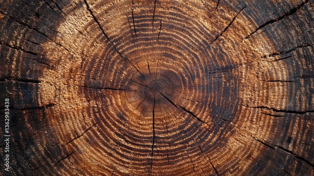 An overhead image depicting the cross section of tree rings An overhead image depicting the cross section of tree rings