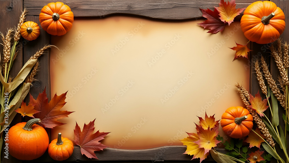 Rustic Scarecrows and Cornstalks Frame for Canadian Thanksgiving Rustic Scarecrows and Cornstalks Frame for Canadian Thanksgiving