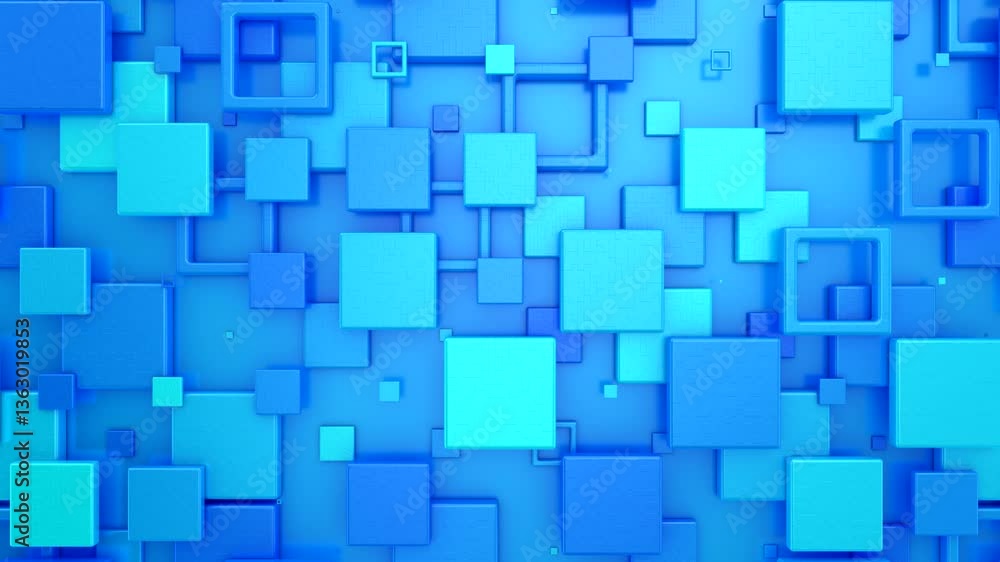 Background of Squares. Abstract motion, loop, two color, 3d rendering, 4k resolution
Background of Squares. Abstract motion, loop, two color, 3d rendering, 4k resolution