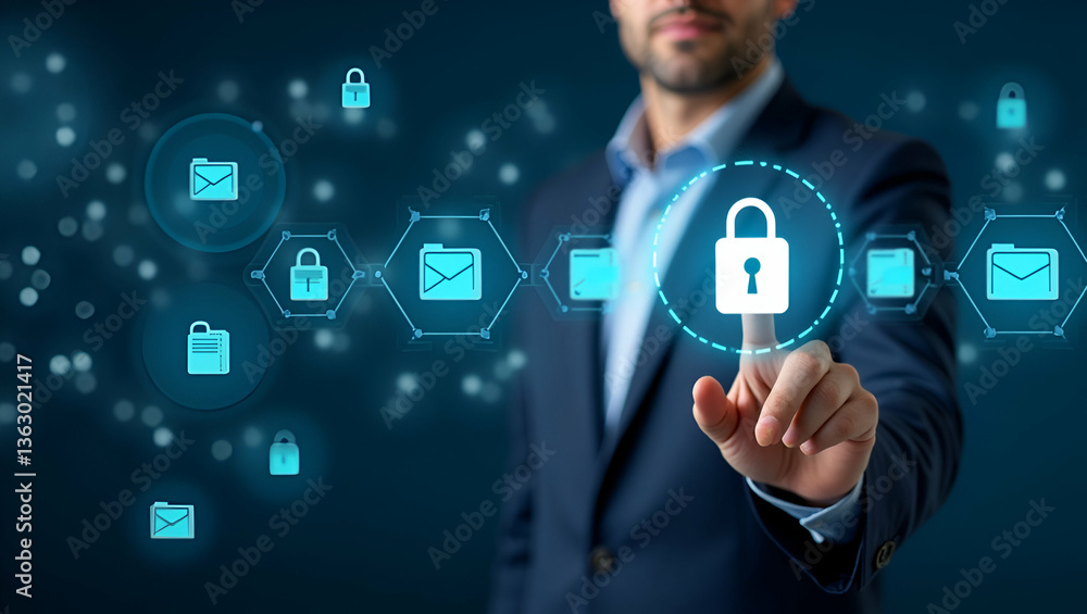 The concept of document safety and security protection system businessman using online documentation database management software technology manage files efficiently E document File access cyber. conc The concept of document safety and security protection system businessman using online documentation database management software technology manage files efficiently E document File access cyber. conc