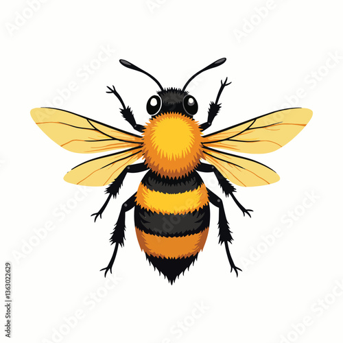bee cartoon vector illustration.