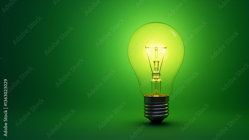 Green Energy Light Bulb: A Cute Flat Illustration of Sustainable Renewable Technology Concepts Green Energy Light Bulb: A Cute Flat Illustration of Sustainable Renewable Technology Concepts