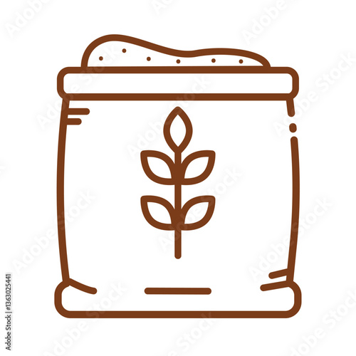Flour bag icon. Vector
