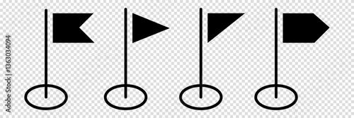 Set of Location pin icons. GPS marker. Vector illustration.