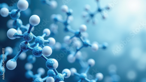 A detailed microscopic view of a molecule of magnesium glycinate.