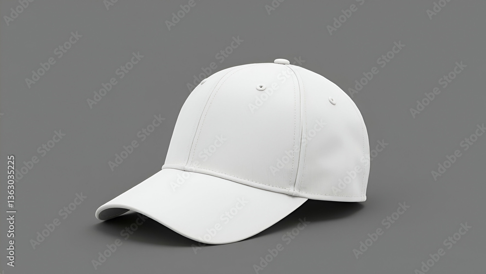 Customizable Blank White Cap for Branding: Perfect for Apparel and Promotional Merchandise Marketing - Photo Stock Concept with Empty Space for Your Design Customizable Blank White Cap for Branding: Perfect for Apparel and Promotional Merchandise Marketing - Photo Stock Concept with Empty Space for Your Design
