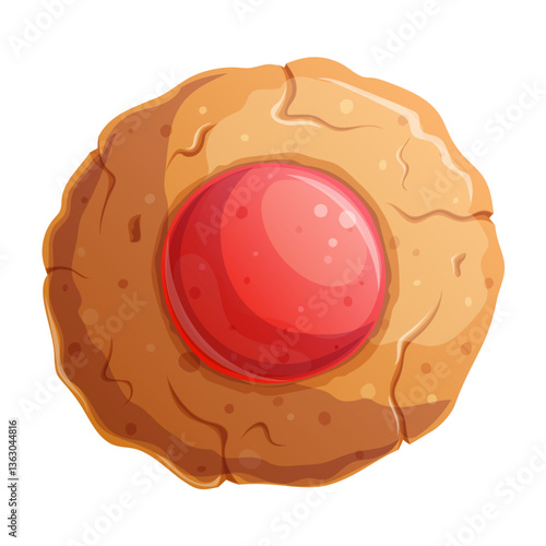 Delicious oatmeal cookies decorated with chocolate close-up. The concept of confectionery, cakes, pastries, cooking, confectionery. Isolated vector illustration for the design of menus, banners