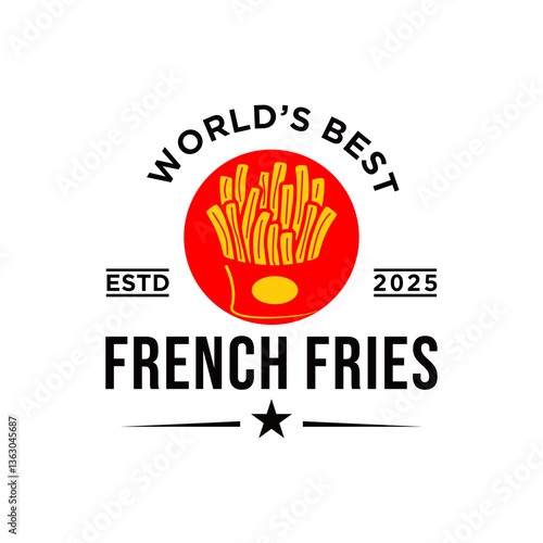 A unique and simple minimalist french fries logo for a brand or business.