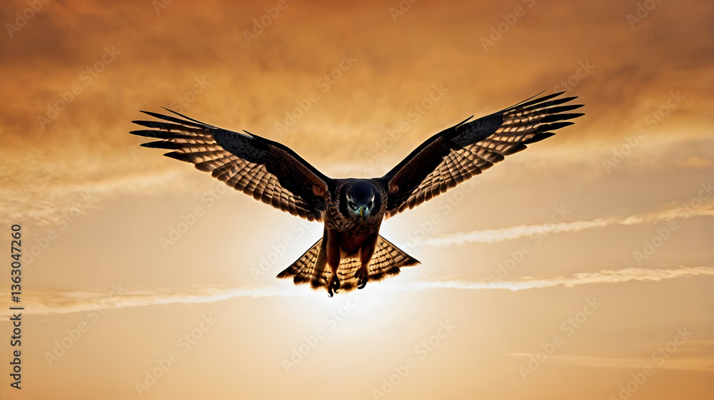 Naklejka premium silhouette of birds ai