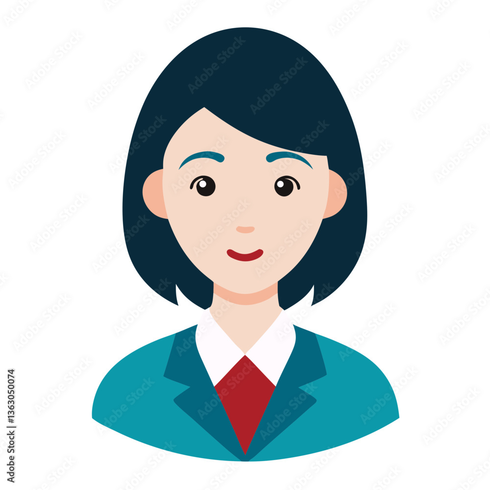 a woman portrait with a business style vector cartoon illustration a woman portrait with a business style vector cartoon illustration