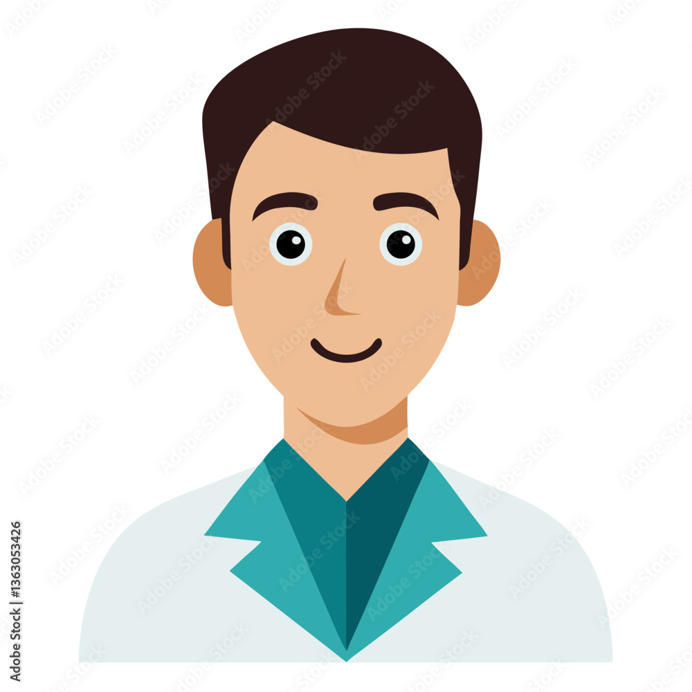 a cartoon portrait of a friendly doctor, ideal for medical concepts. The doctor is smiling and dressed in a medical coat. It could symbolize healthcare, expertise, and approachability a cartoon portrait of a friendly doctor, ideal for medical concepts. The doctor is smiling and dressed in a medical coat. It could symbolize healthcare, expertise, and approachability