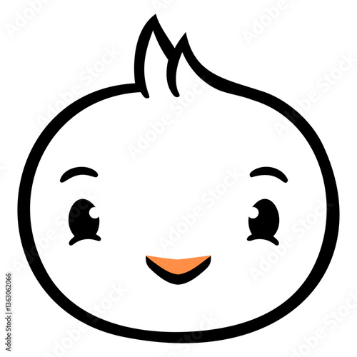 Bird Face Head Duck Cute Cute Friendly Sweet Happy Design Lover Art Vector Illustration Card T-Shirt Poster Sticker Graphic Print Decorative Drawing Isolated Logo Decoration Symbol Creative Cool Style