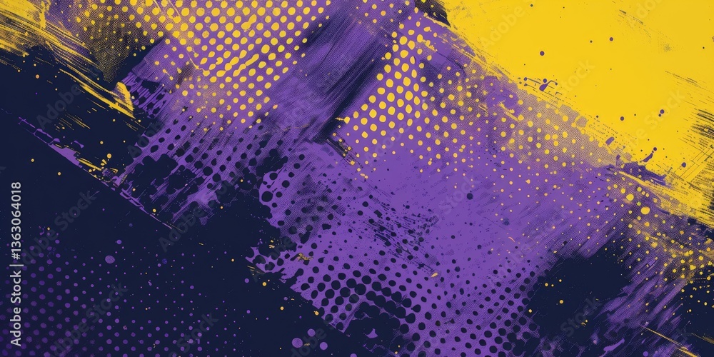 Abstract purple and yellow brush strokes on a white background. Digital artwork for design and print. Energetic and vibrant concept. Background image of street art of splashing colorful color. AIG51. Abstract purple and yellow brush strokes on a white background. Digital artwork for design and print. Energetic and vibrant concept. Background image of street art of splashing colorful color. AIG51.