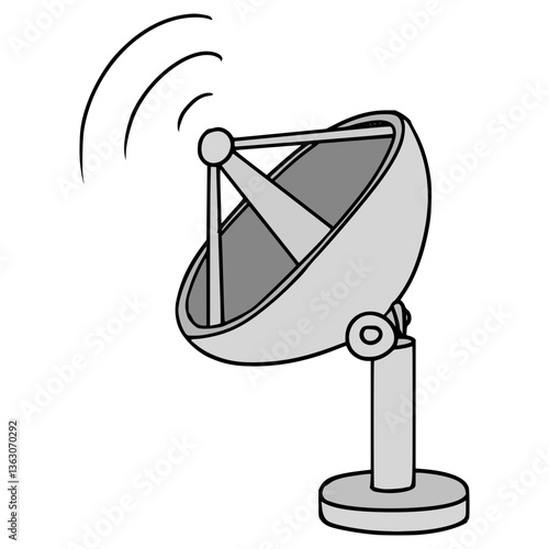 antenna illustration hand drawn isolated vector