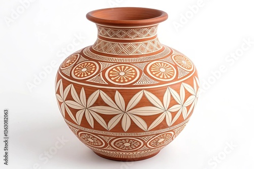 ceramic vase isolated on white background