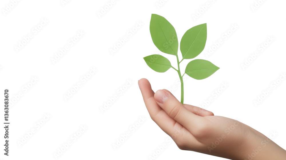 hand holding green plant on transparent background hand holding green plant on transparent background