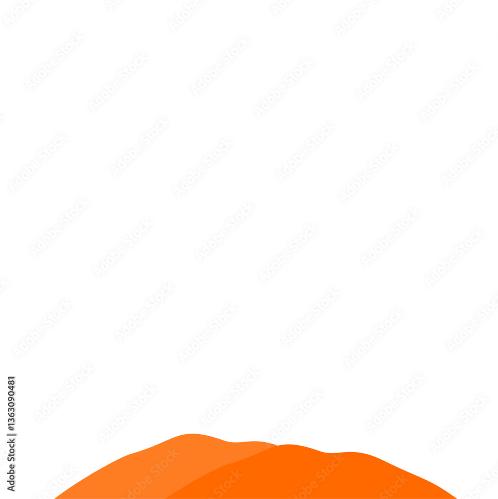 Obraz premium Orange Mountain Illustration