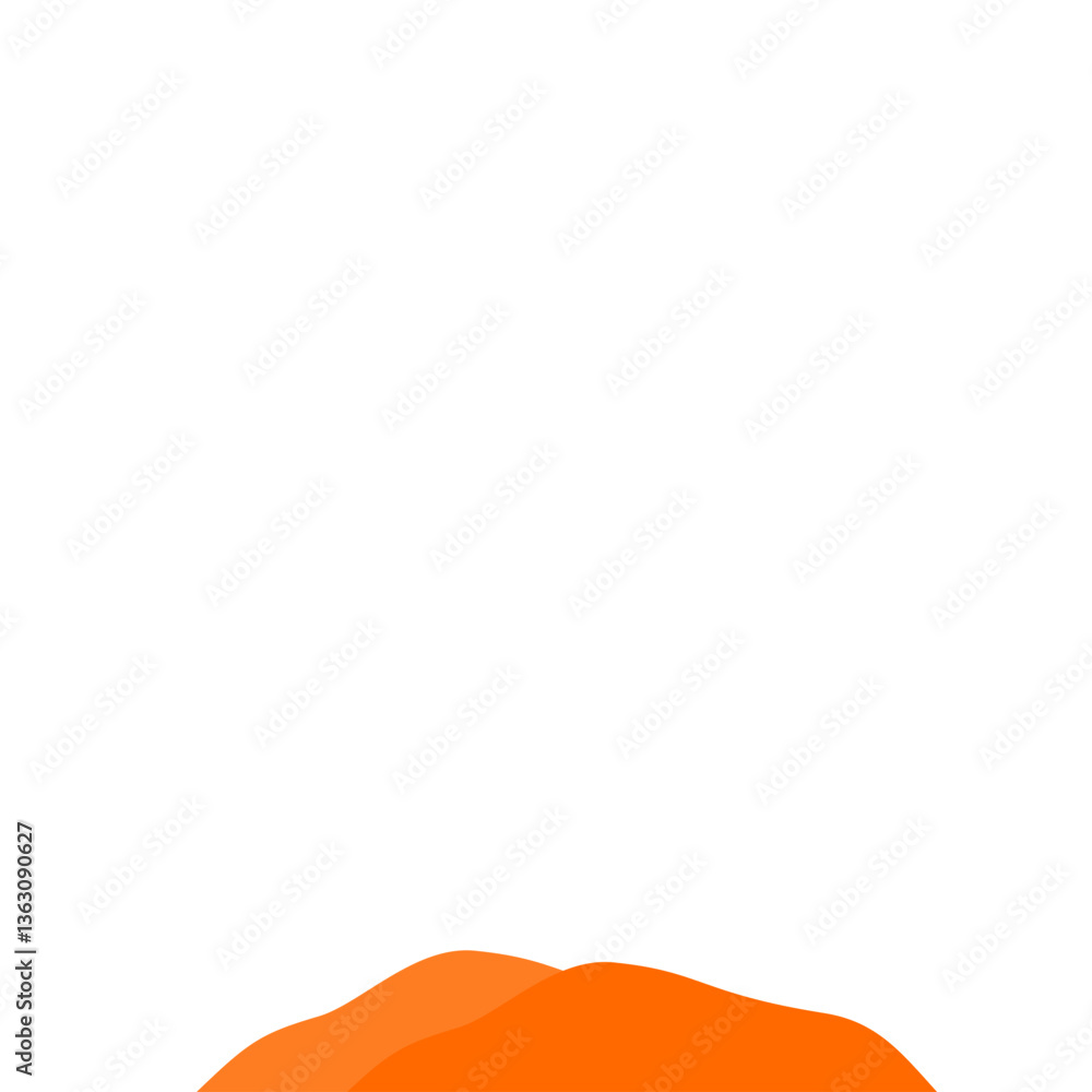 Fototapeta premium Orange Mountain Illustration