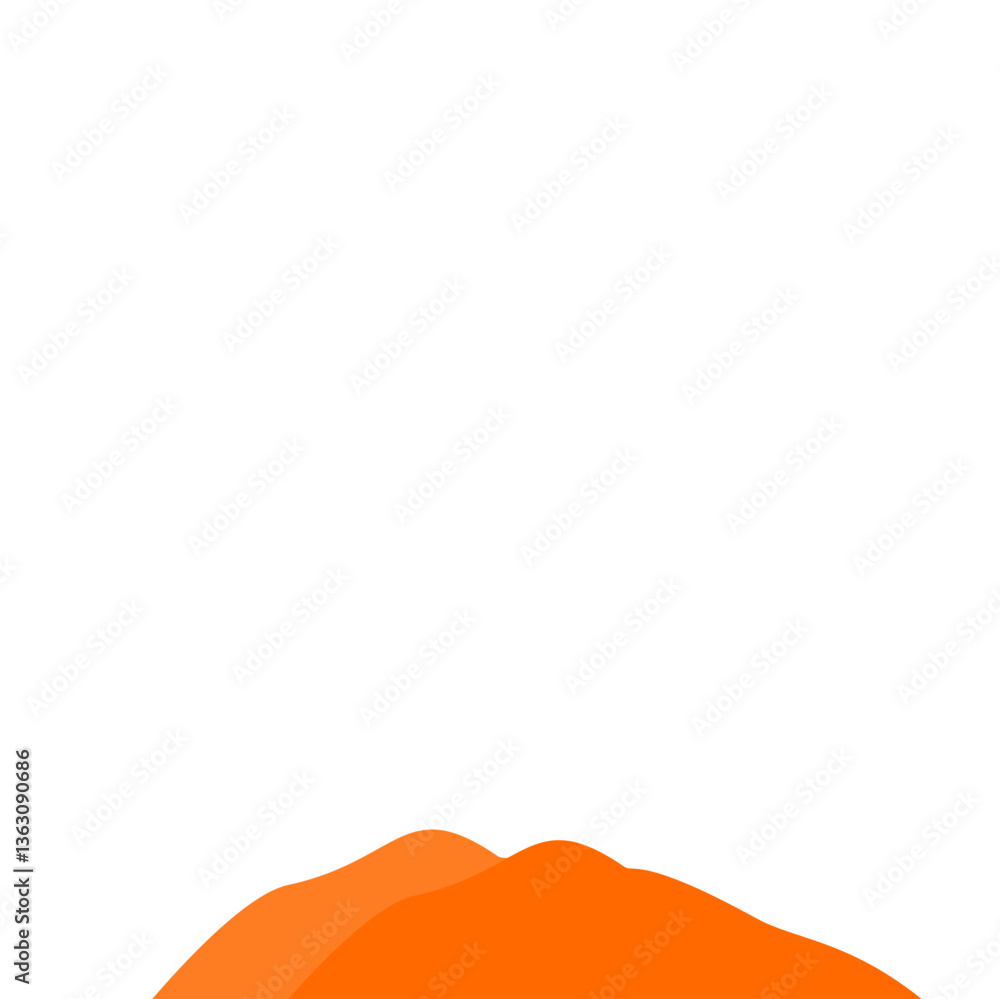 Obraz premium Orange Mountain Illustration