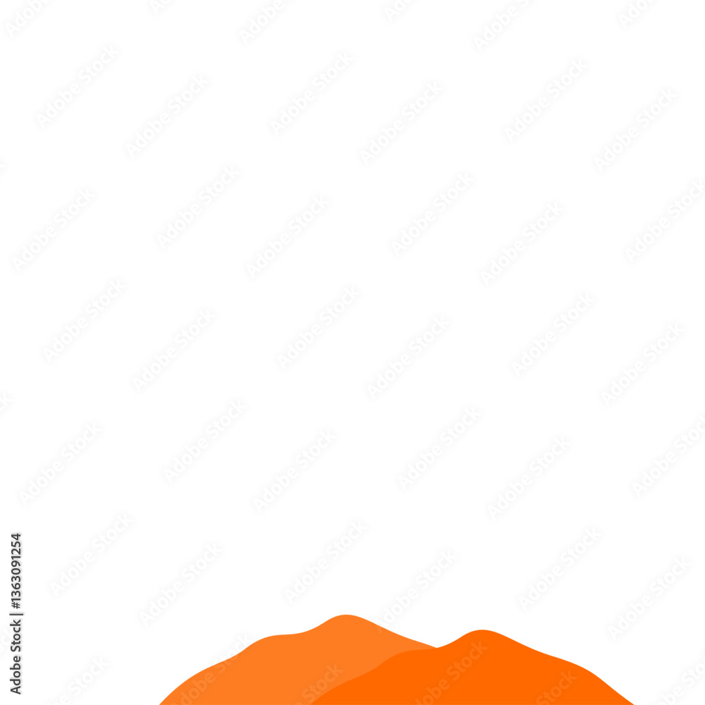 Obraz premium Orange Mountain Illustration