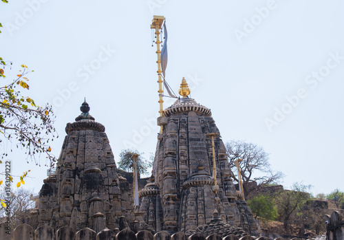 Top View of Famous Eklingji Temple in Udaipur Rajasthan India. 