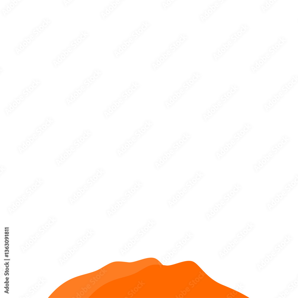 Obraz premium Orange Mountain Illustration