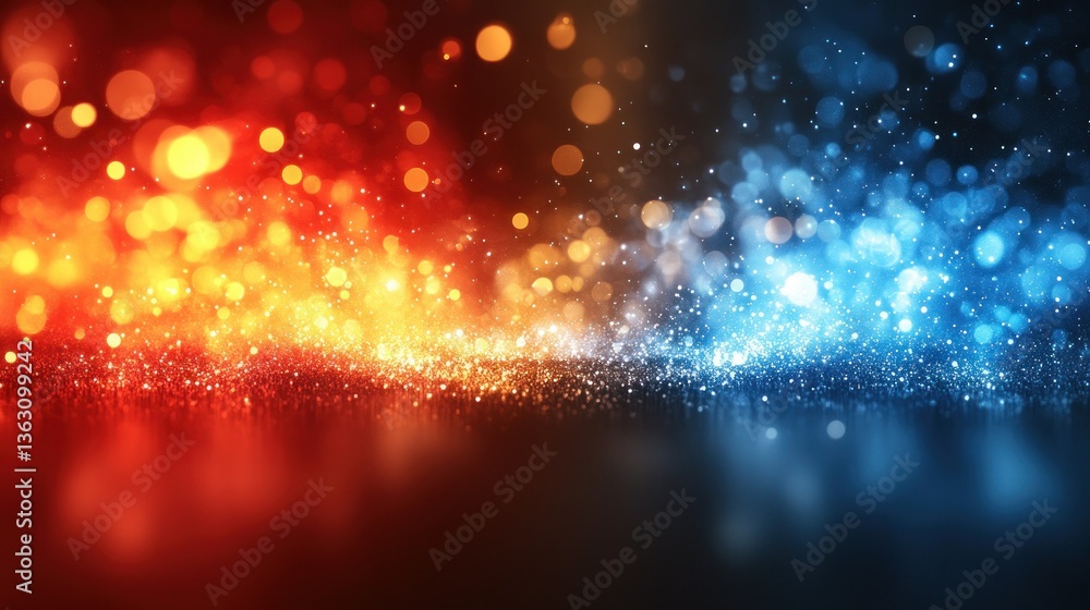 Obraz premium Abstract Fire and Ice: A Dualistic Visual Symphony