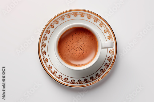 Cup of turkish coffee on a white background