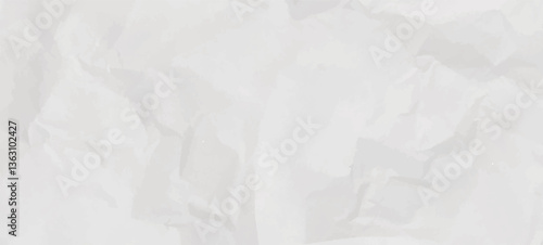 

The texture of white paper is crumpled Background Old vintage page Hardboard with copy space for text.