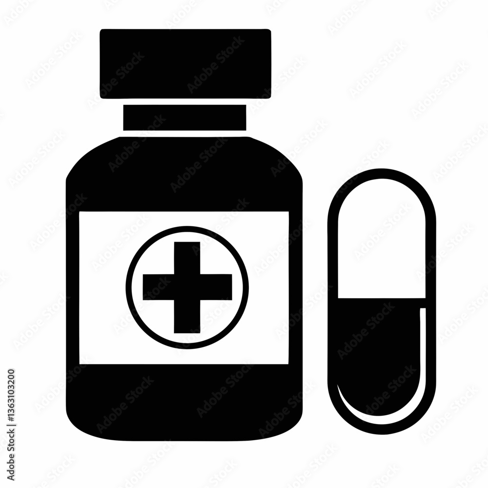 Medical kit with first aid healthcare symbols Medical kit with first aid healthcare symbols