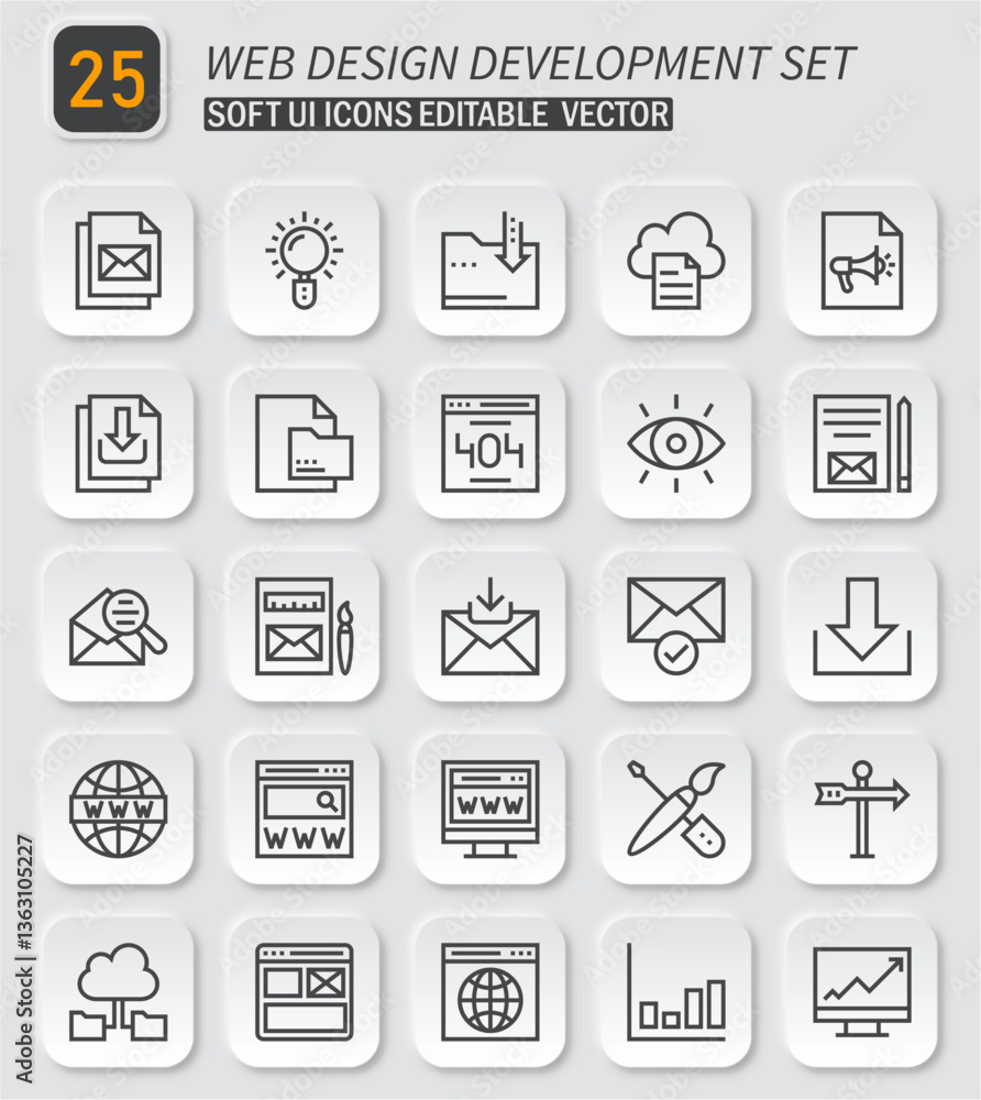 Comprehensive user interface icon collection for website and application development Comprehensive user interface icon collection for website and application development