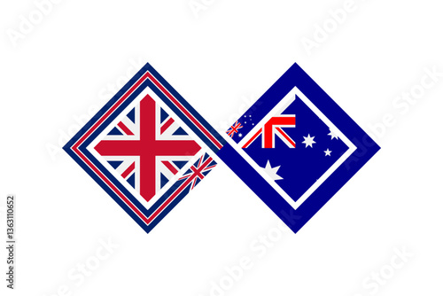 deal concept. british and australian english language translation icon. vector illustration isolated on white background