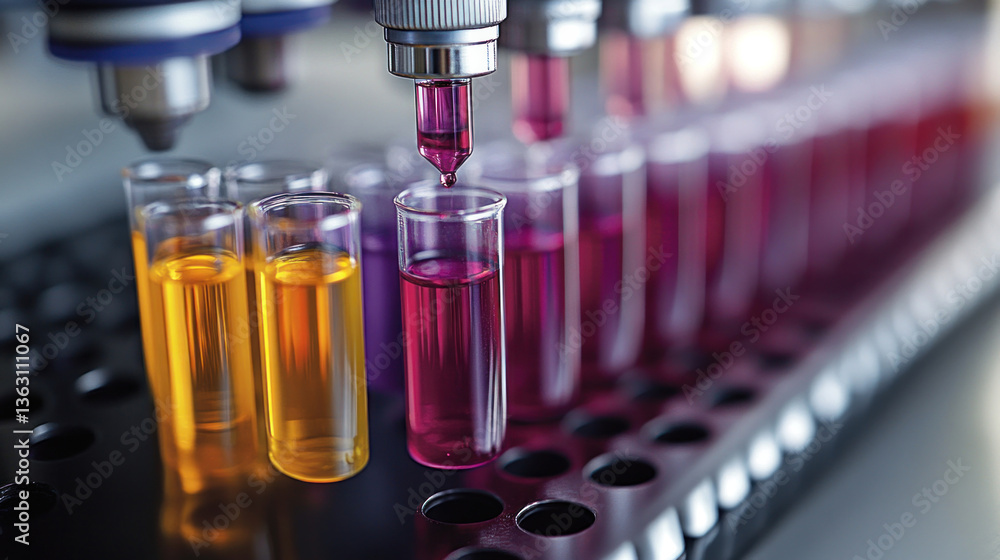 A hospital laboratory service, scientist analyzing blood samples under a microscope, medical research environment A hospital laboratory service, scientist analyzing blood samples under a microscope, medical research environment
