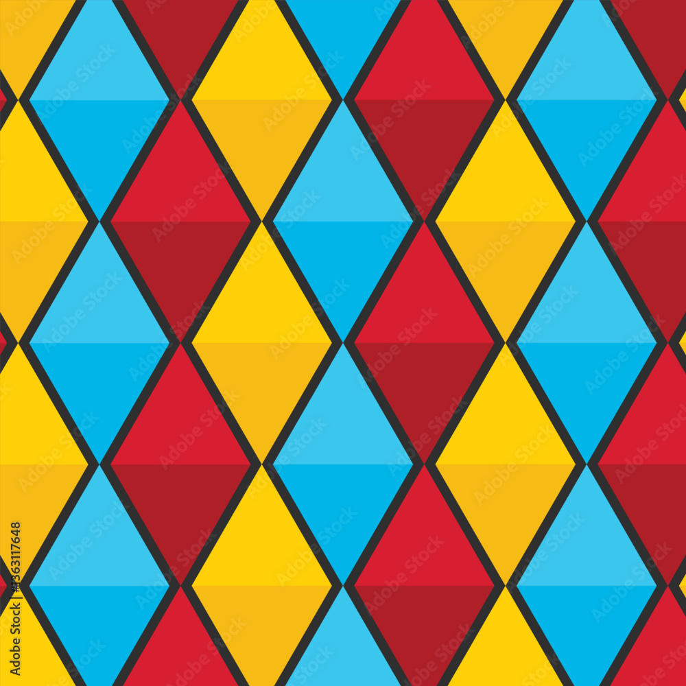 Blue, red and yellow diamond. diamond pattern. diamond pattern background. diamond background. Seamless pattern. for backdrop, decoration, Gift wrapping Blue, red and yellow diamond. diamond pattern. diamond pattern background. diamond background. Seamless pattern. for backdrop, decoration, Gift wrapping