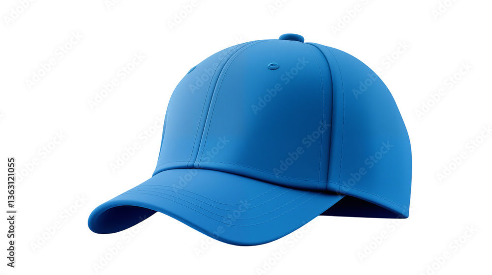 Isolated blue baseball cap on a black studio background Isolated blue baseball cap on a black studio background