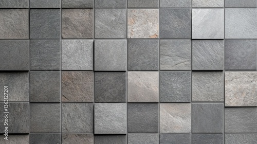 Wallpaper Mural Gray Slate Stone Tile Pattern for Interior Design and Architecture Torontodigital.ca