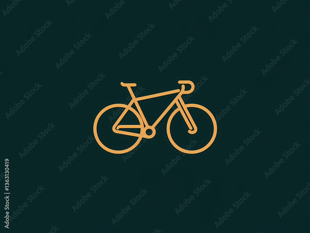 Bicycle minimalist vector logo design Bicycle minimalist vector logo design