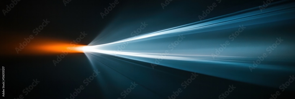 Abstract light rays in dark space with orange glow. Abstract light rays in dark space with orange glow.