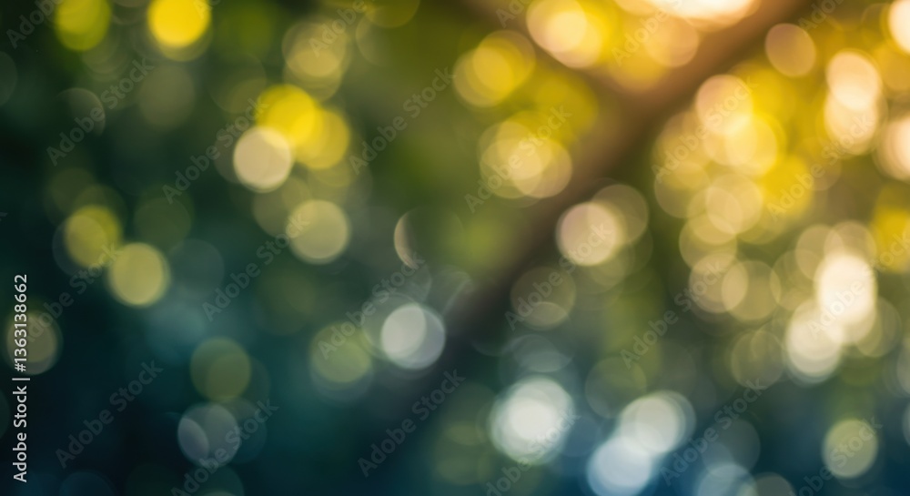 Soft bokeh background with blurred green and yellow tones, evoking tranquility Soft bokeh background with blurred green and yellow tones, evoking tranquility