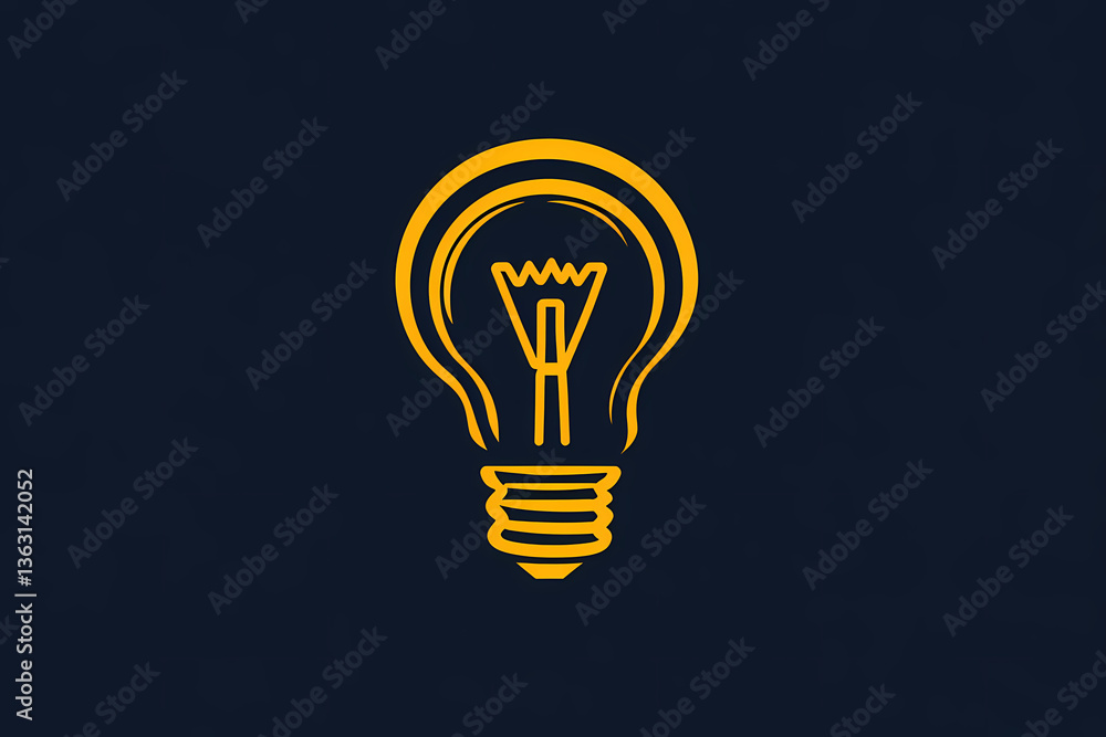 Lightbulb minimalist vector logo design Lightbulb minimalist vector logo design