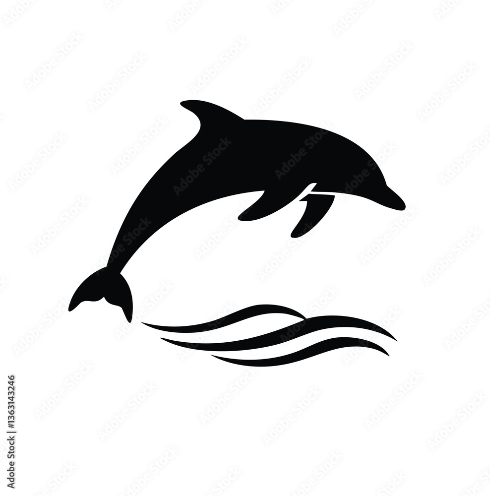 Fototapeta premium dolphin isolated on white background