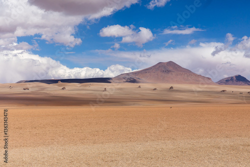 desert landscape with blue sky
