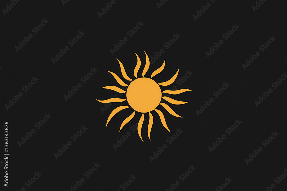 Fototapeta premium Sun minimalist vector logo design