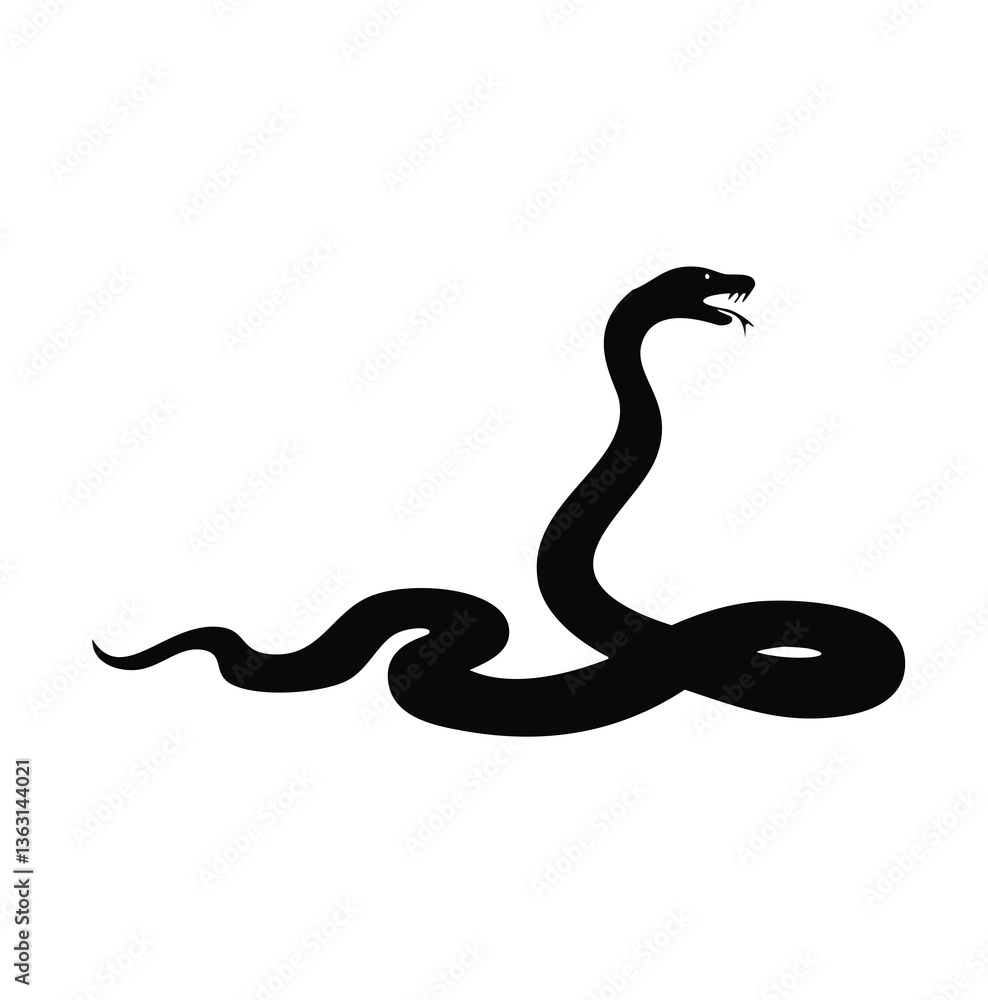 Obraz premium black and white snake