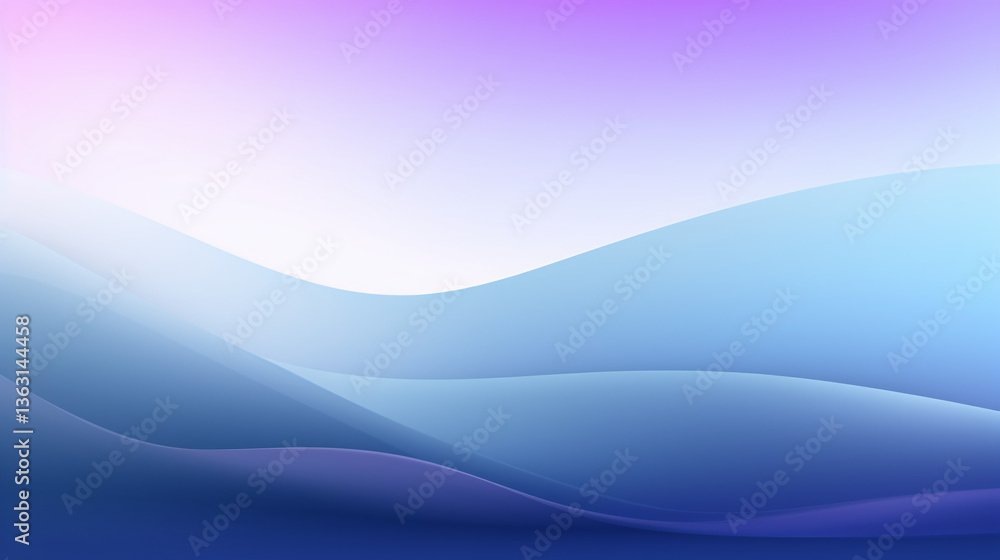 Naklejka premium A blue gradient background with purple and white tones, ideal for web technology banner presentations.
