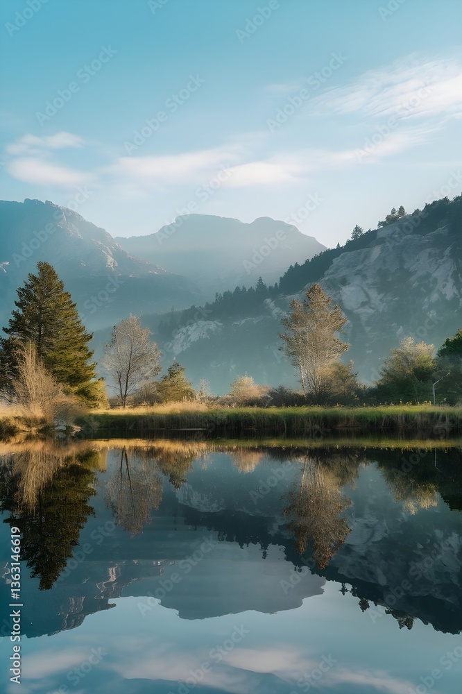 Fototapeta premium a serene photo of a landscape